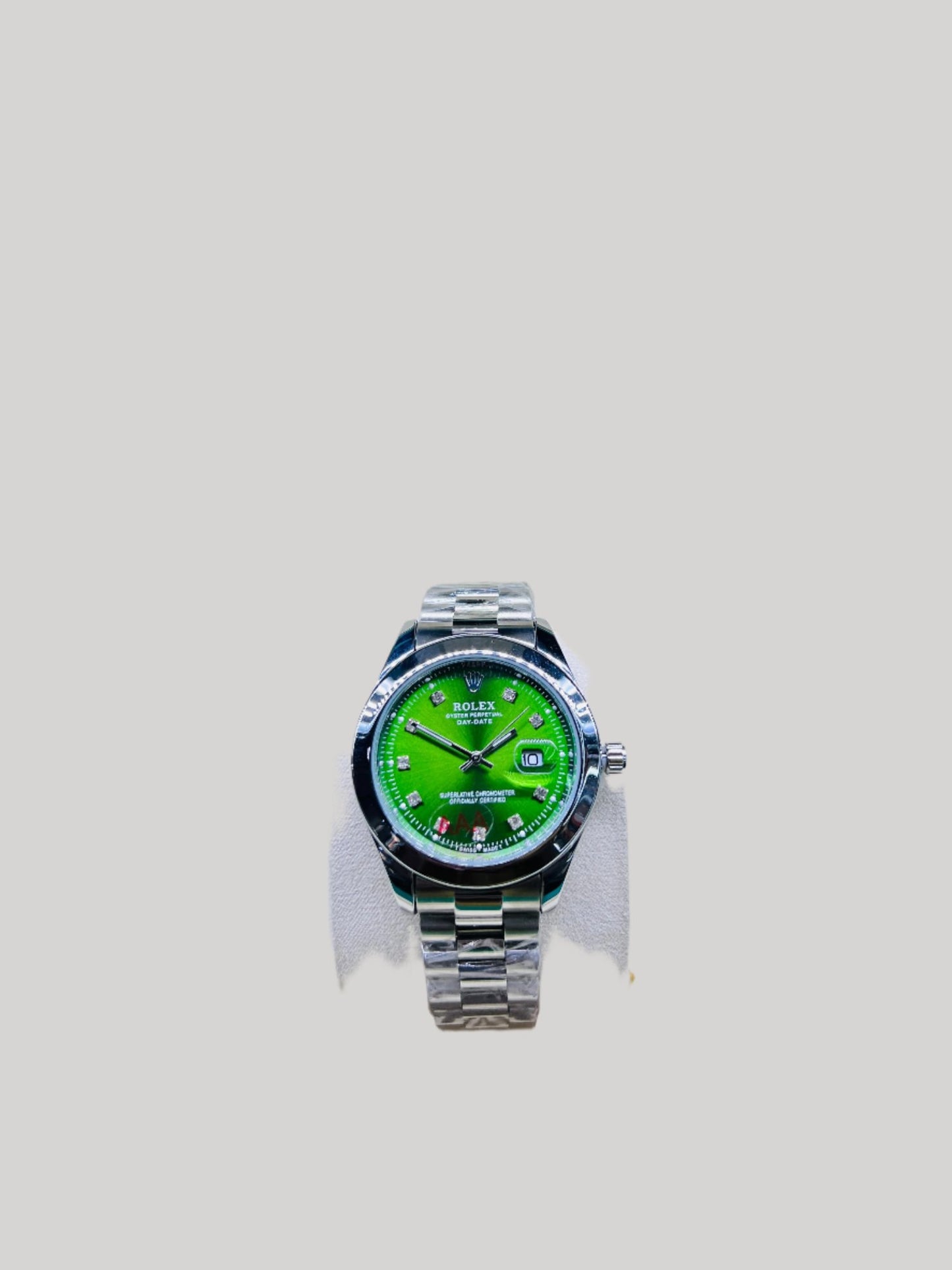 Men Rolax Silver with Green Dial - Biasworlds