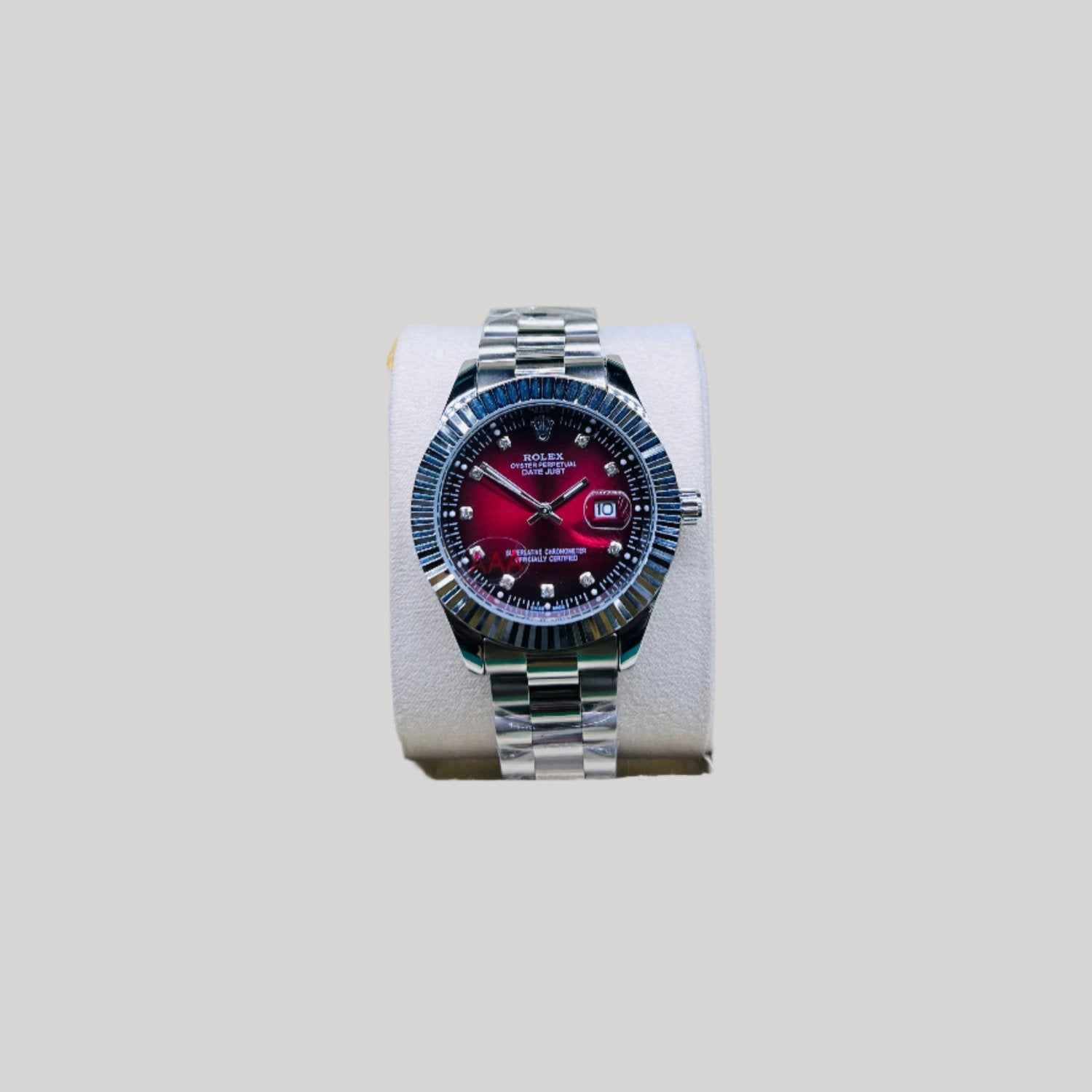 Men Rolax Silver with Red Dial - Biasworlds
