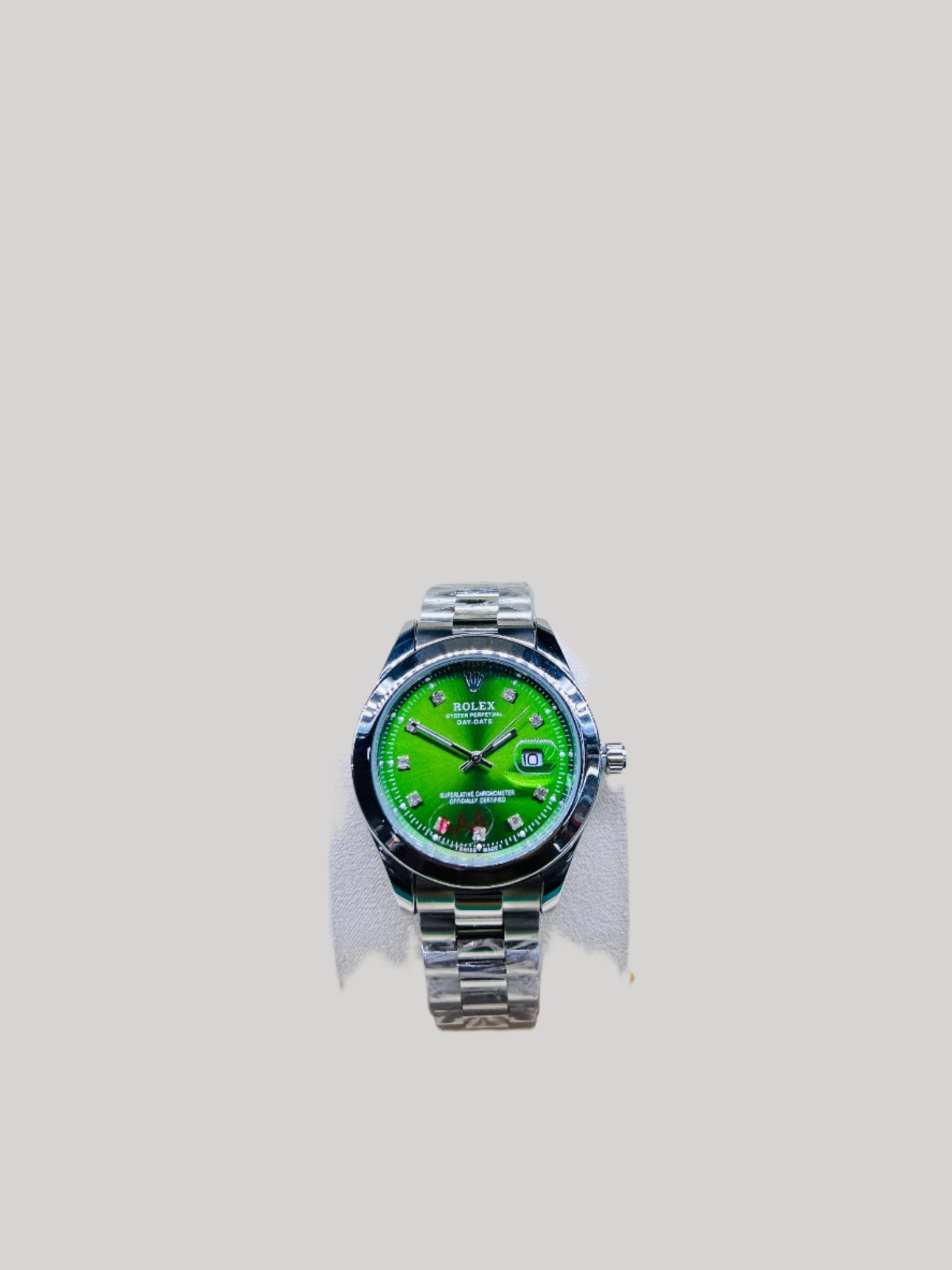 Men Rolax Silver with Green Dial - Biasworlds