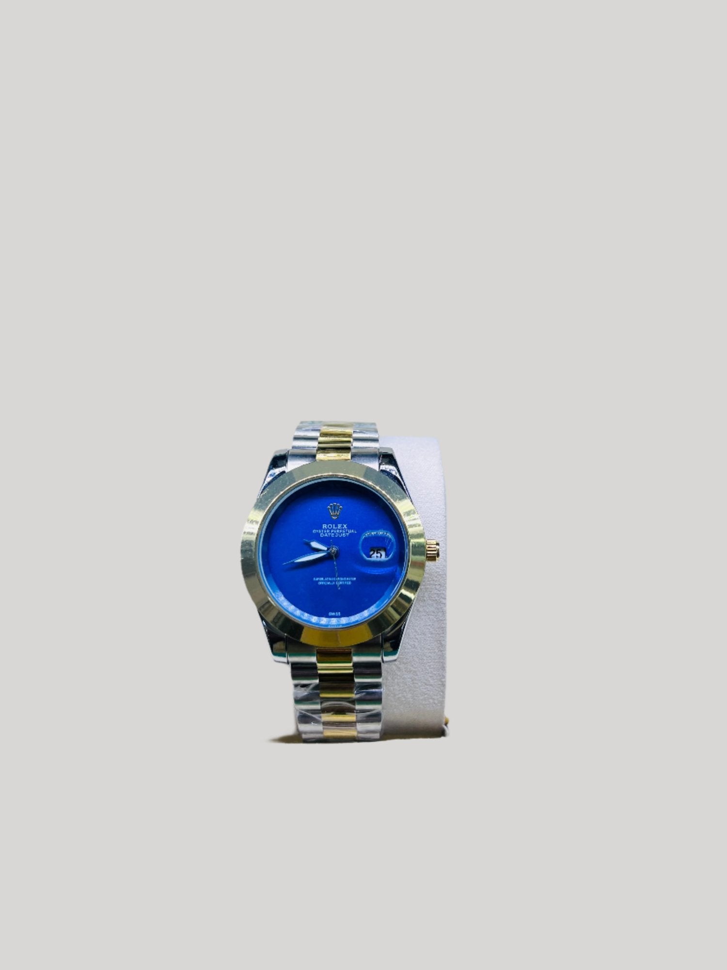 Men Rolax Golden Silver with Blue Dial - Biasworlds